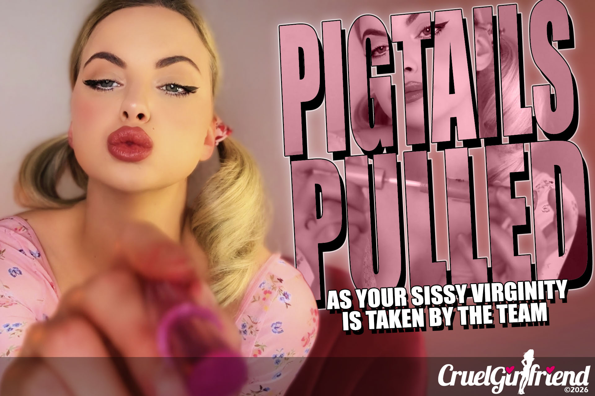 Pigtails Pulled As Your Sissy Virginity Is Taken By The Team